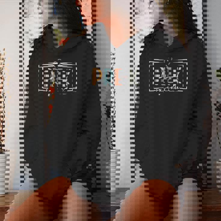 Team Pre-K Teacher Crew Squad Hello Pre-K Squad Teacher Team Women Hoodie Gifts for Her