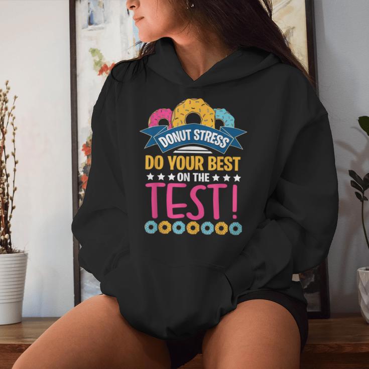 Test Day Donut Stress Testing For Teachers Women Hoodie Gifts for Her