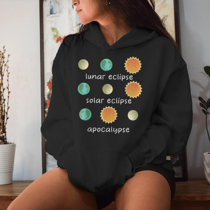 Three Eclipse To Learn Science Teacher Space Women Hoodie Gifts for Her