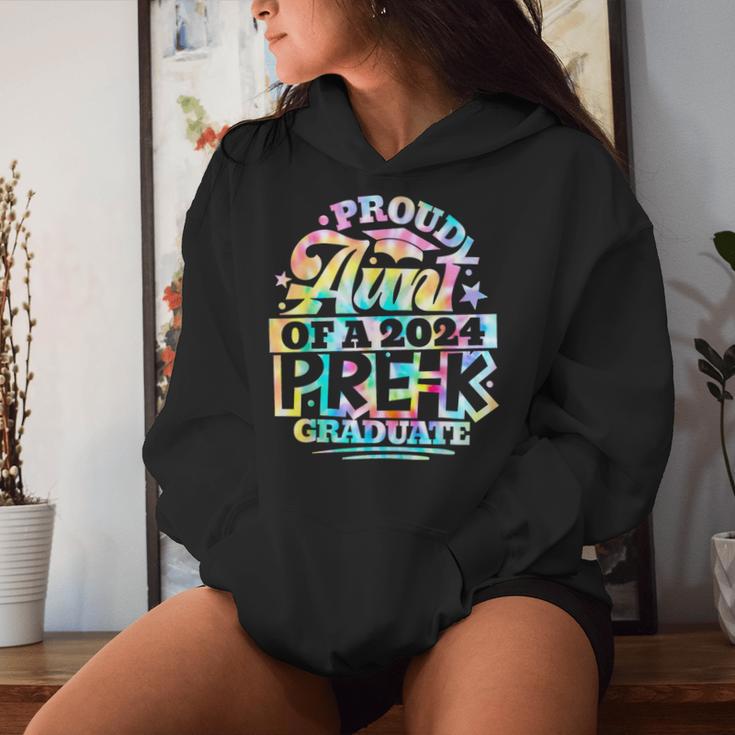 Tie Dye Proud Aunt Of Pre-K Graduate 2024 Graduation Women Hoodie Gifts for Her