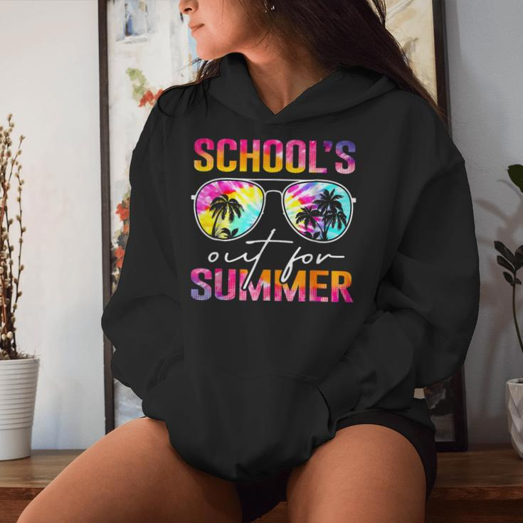 Tie Dye Schools Out For Summer Last Day Of School Teacher Women Hoodie Gifts for Her