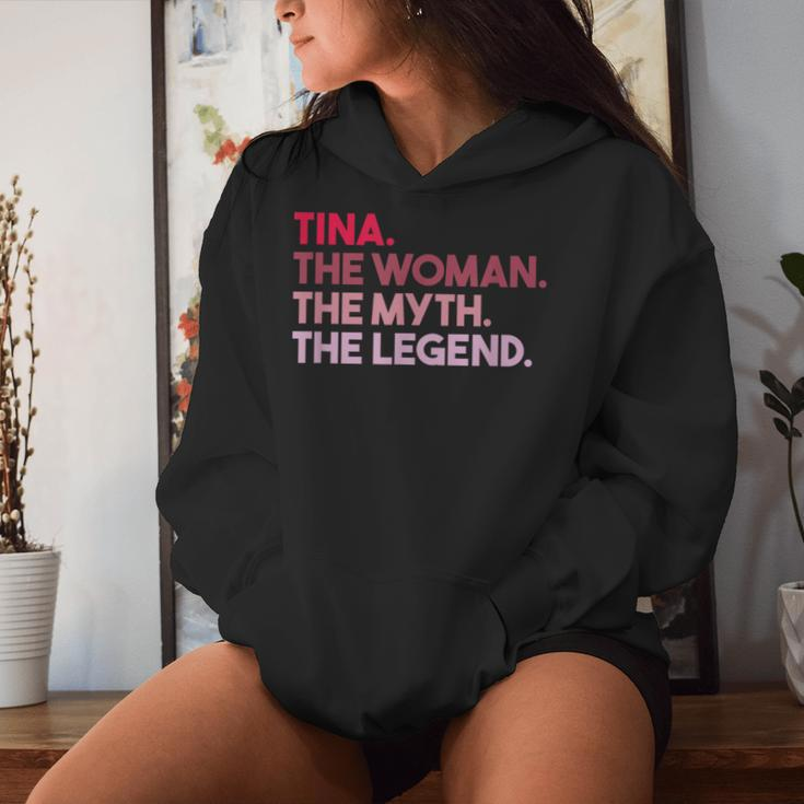 Tina The Woman The Myth The Legend Personalized Tina Women Hoodie Gifts for Her