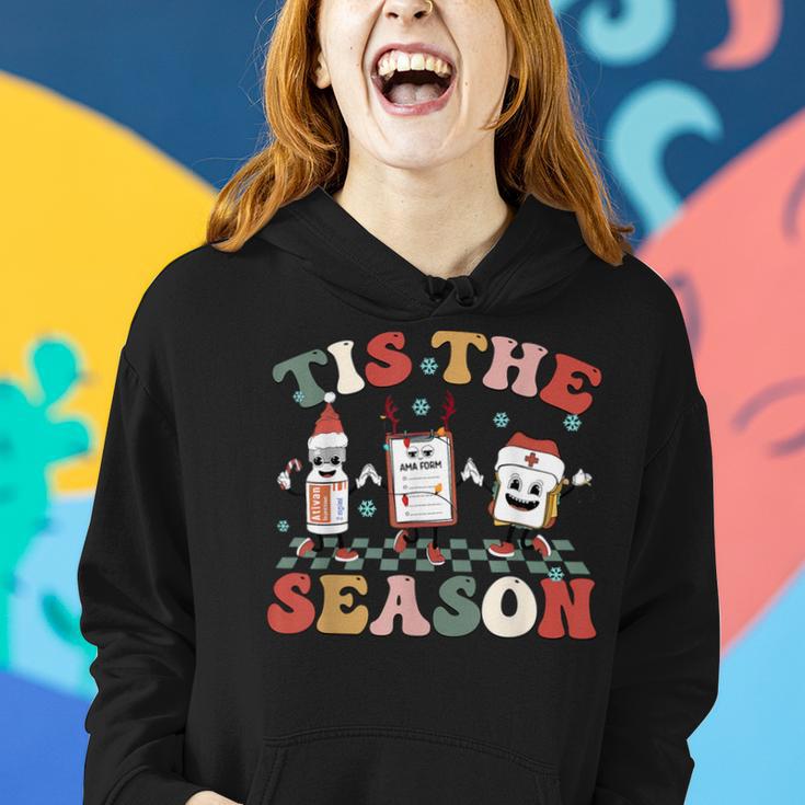 Tis The Season Christmas Pacu Er Icu Critical Care Nurse Women Hoodie Gifts for Her