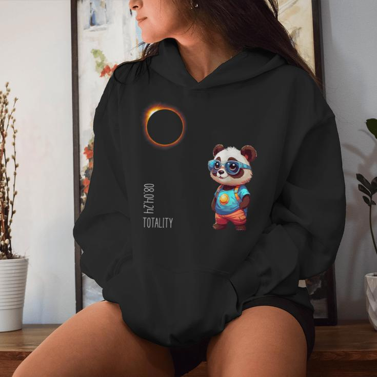 Totality Panda Solar Eclipse 08042024 Cute Eclipse Girls Women Hoodie Gifts for Her