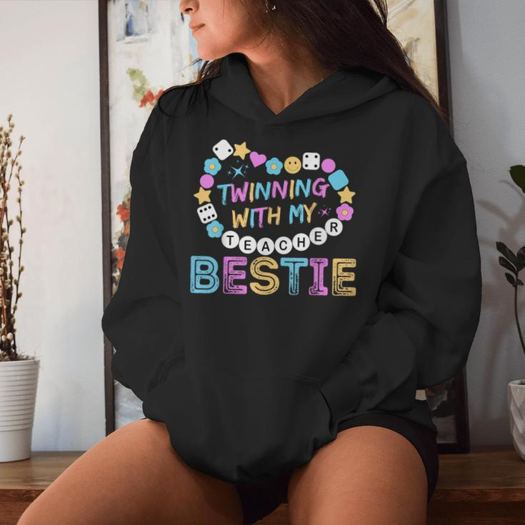 Twin Day Friends Teacher Twinning With My Bestie Matching Women Hoodie Gifts for Her