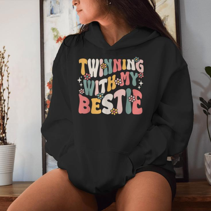 Twin Matching Twins Groovy Spirit Week Twins Day Women Hoodie Gifts for Her