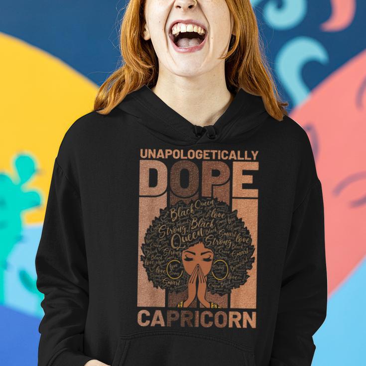 Unapologetically Dope Capricorn Black Girl Melanin Horoscope Women Hoodie Gifts for Her