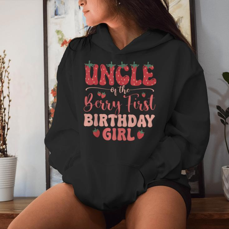 Uncle Of The Berry First Birthday Girl Strawberry Family Women Hoodie Gifts for Her