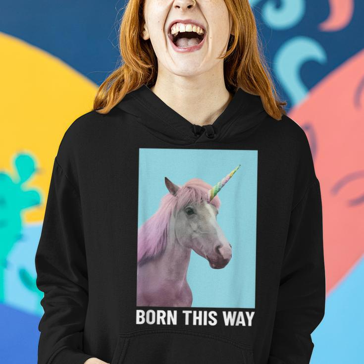 Unicorn Born This Way Stay Weird Cool Horse Classic Women Hoodie Gifts for Her