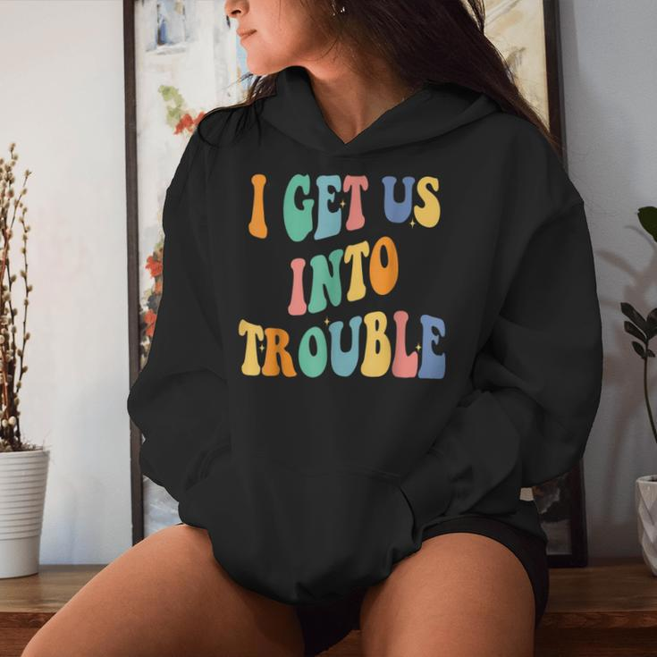 I Get Us Into Out Of Trouble Set Matching Couples Men Women Hoodie Gifts for Her
