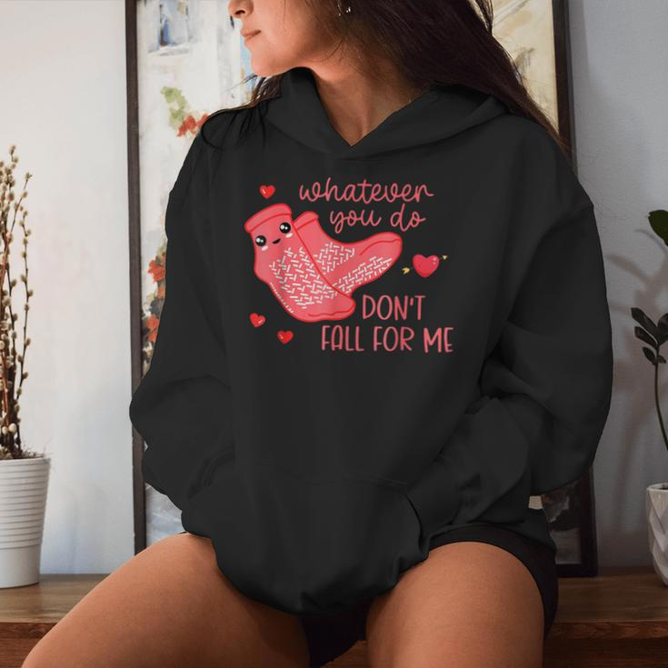 Valentine Whatever You Do Don't Fall For Me Rn Pct Cna Nurse Women Hoodie Gifts for Her