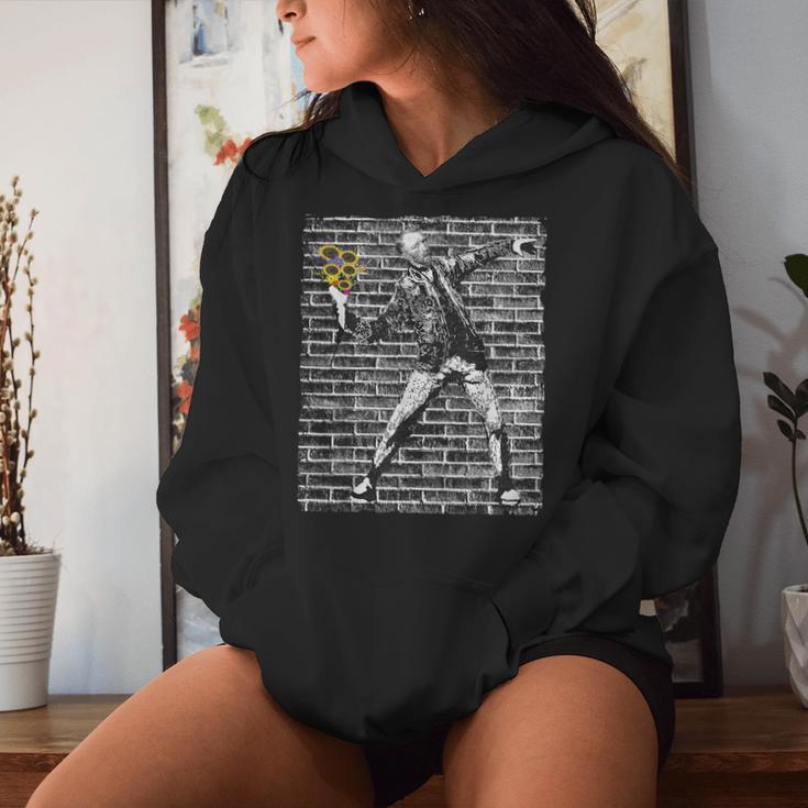 Van Gogh Flower Thrower 90S Vintage Distressed Graphic Women Hoodie Gifts for Her