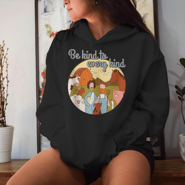 Vegan Bee Kind To Every Kind Animal Meat Vegetarian Vegan Women Hoodie Gifts for Her