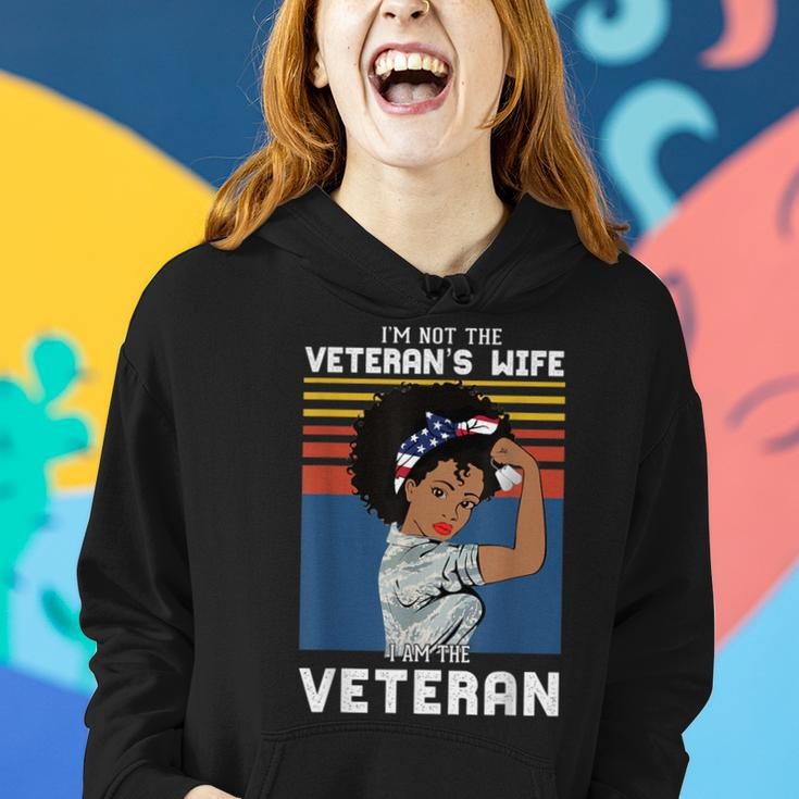 I Am Veteran Not Veterans Wife African American Veteran Girl Women Hoodie Gifts for Her