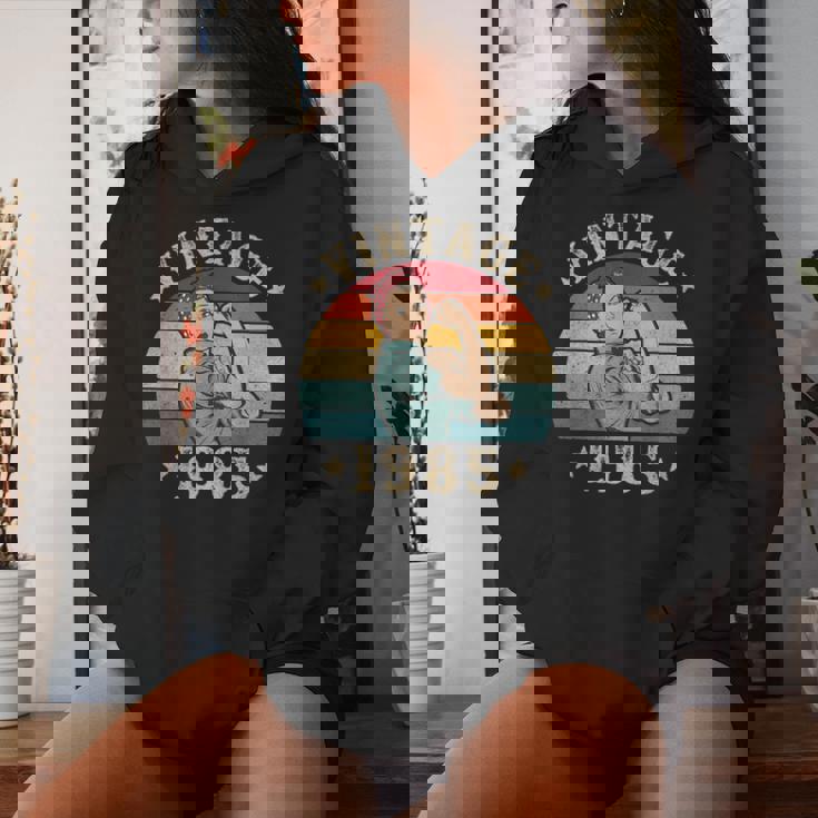 Vintage 1985 Cumpleaños Es Nacidas En 1985 Sudadera con capucha para mujer Regalos para ella