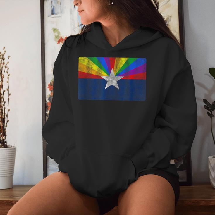 Vintage Gay Arizona Pride Flag Az Lgbt Women Women Hoodie Gifts for Her