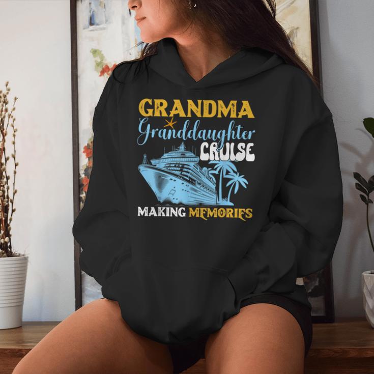 Vintage Grandma Granddaughter Cruise 2024 Memories Women Hoodie Gifts for Her