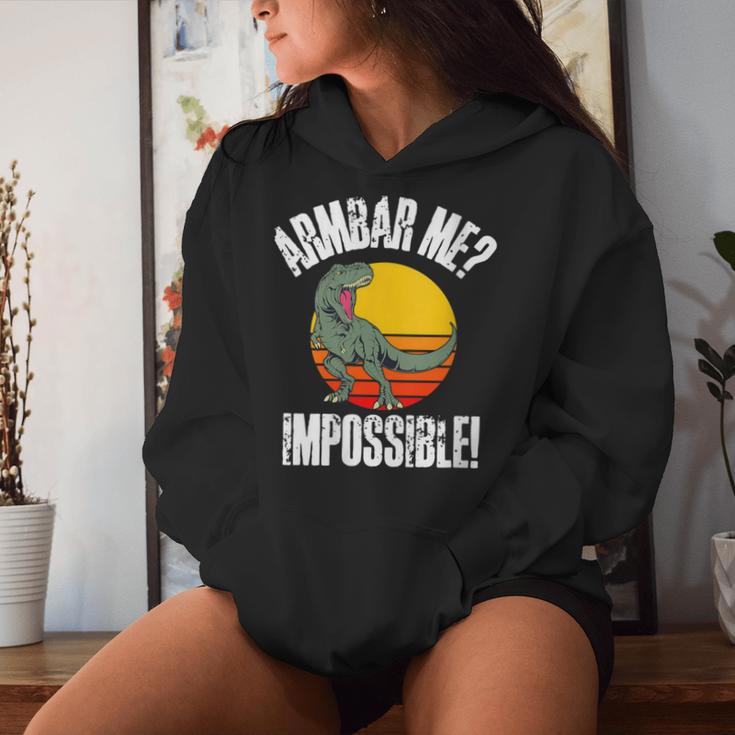 Vintage Jiu-JitsuRex Armbar Me Bjj Dinosaur Humor Women Hoodie Gifts for Her