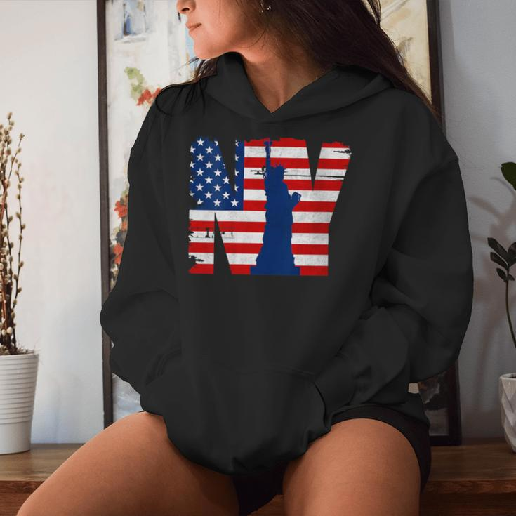 Vintage New York City Usa Flag Graphic New York City Women Hoodie Gifts for Her
