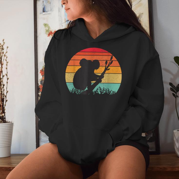 Vintage Retro Koala Liebhaber Mama Papa Junge Mädchen Geburtstagsgeschenk Kapuzenpullover für Damen Geschenke für Sie