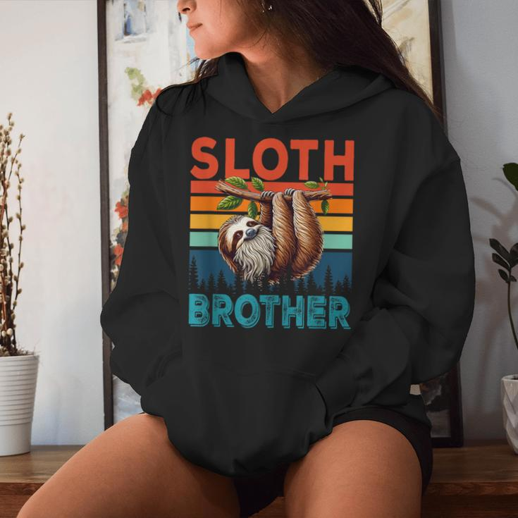 Vintage Retro Sloth Costume Brother Father's Day Animal Women Hoodie Gifts for Her
