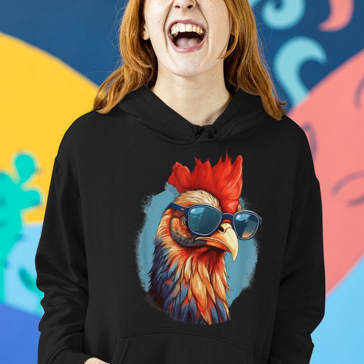 Vintage Rooster Chicken Sunglasses Women Hoodie Gifts for Her