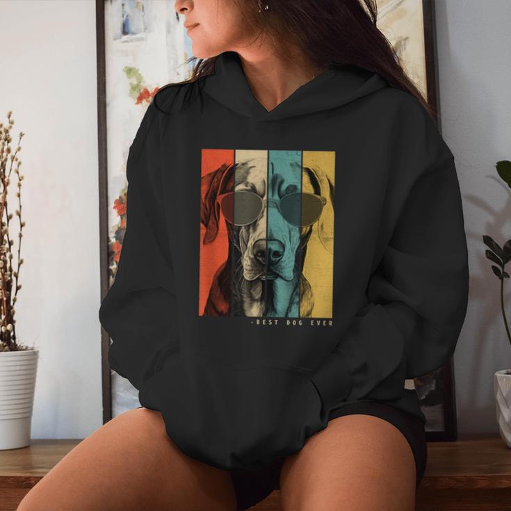 Vintage Weimaraner Hund Mama Papa Kinder Männer Frauen Kapuzenpullover für Damen Geschenke für Sie