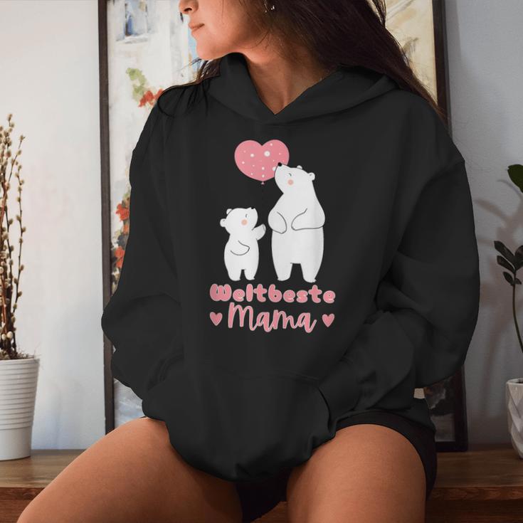 Weltbeste Mama 2024 Muttertag Bear Kapuzenpullover für Damen Geschenke für Sie