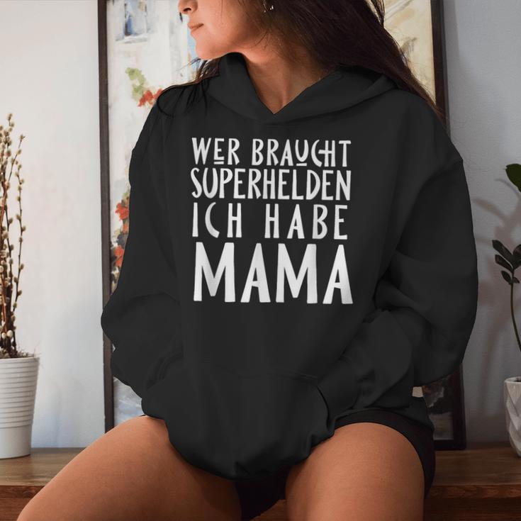 Wer Braucht Schon Superhelden Ich Habe Mama Kapuzenpullover für Damen Geschenke für Sie