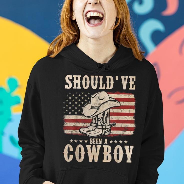 Western Cowboy Hat Boots I Should Have Been A Cowboy Women Hoodie Gifts for Her