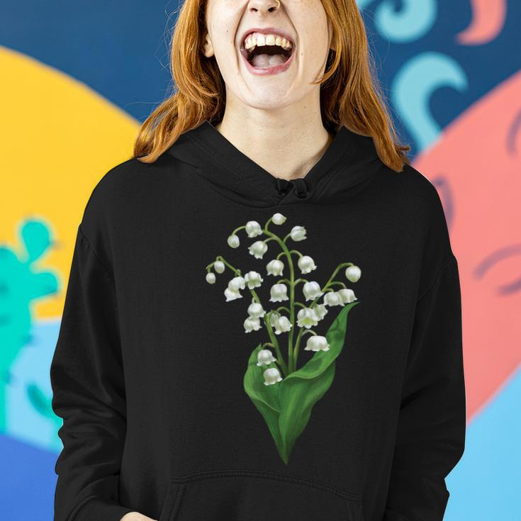 White Lily Of The Valley Spring Flower Watercolor Women Hoodie Gifts for Her