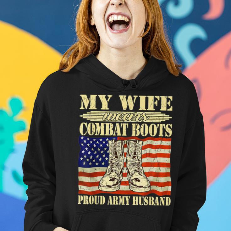 My Wife Wears Combat Boots Military Proud Army Husband Women Hoodie Gifts for Her