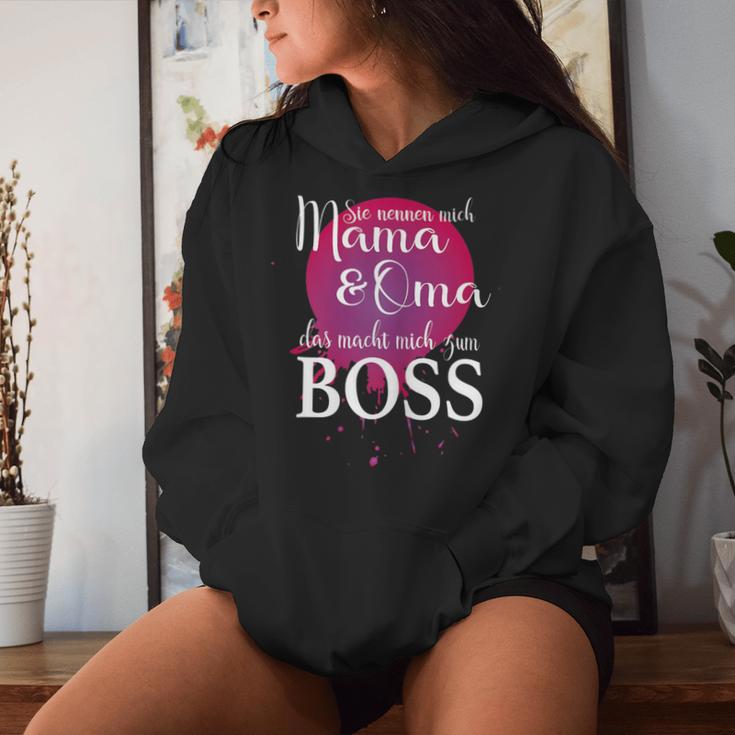 Women's Mama Ist Die Chefin Und Grandma Ist Der Boss Liebe Familie Ceo Kapuzenpullover für Damen Geschenke für Sie