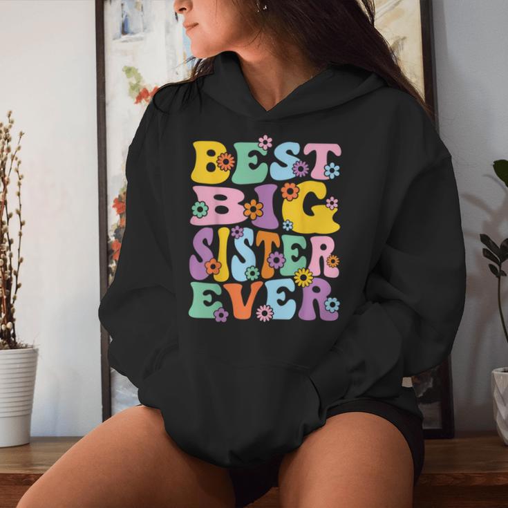 Youth Best Big Sister Ever Girl's Baby Announcement Idea Women Hoodie Gifts for Her