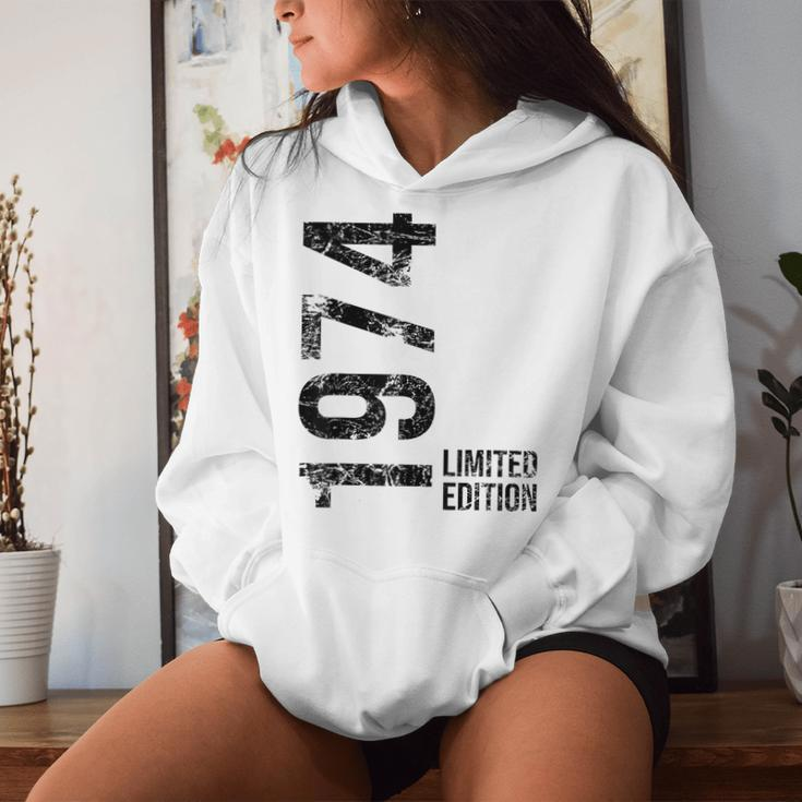 50Th Birthday 50 Years Old Man Woman Vintage 1974 Women Hoodie Gifts for Her