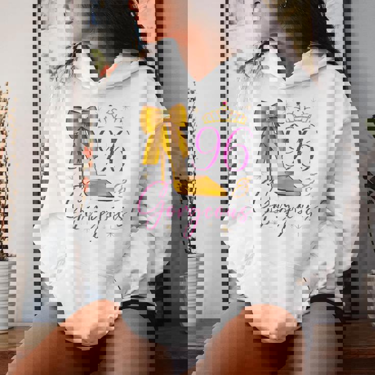 96 And Gorgeous 96Th Birthday 96 Years Old Queen Bday Party Women Hoodie Gifts for Her