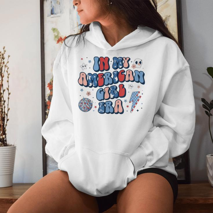 In My American Girl Era Retro 4Th Of July Fourth Groovy Women Hoodie Gifts for Her