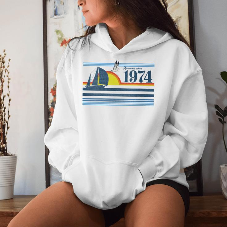 Awesome Since 1974 47Th Birthday 47 Years Old Vintage Retro Women Hoodie Gifts for Her