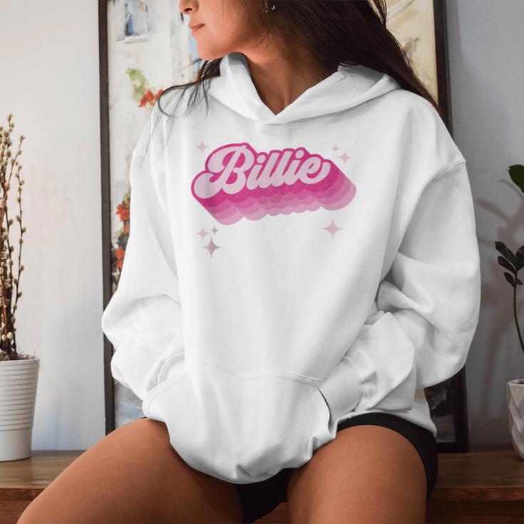 Billie First Name Girl Vintage 70S Style Personalized Retro Women Hoodie Gifts for Her