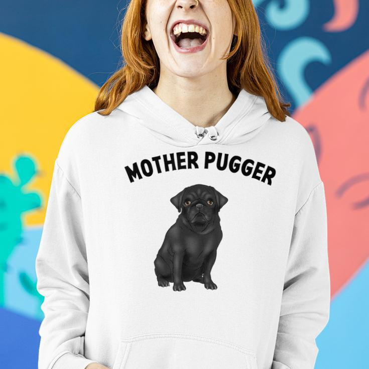 Black Pug Mother-Pugger Women Hoodie Gifts for Her
