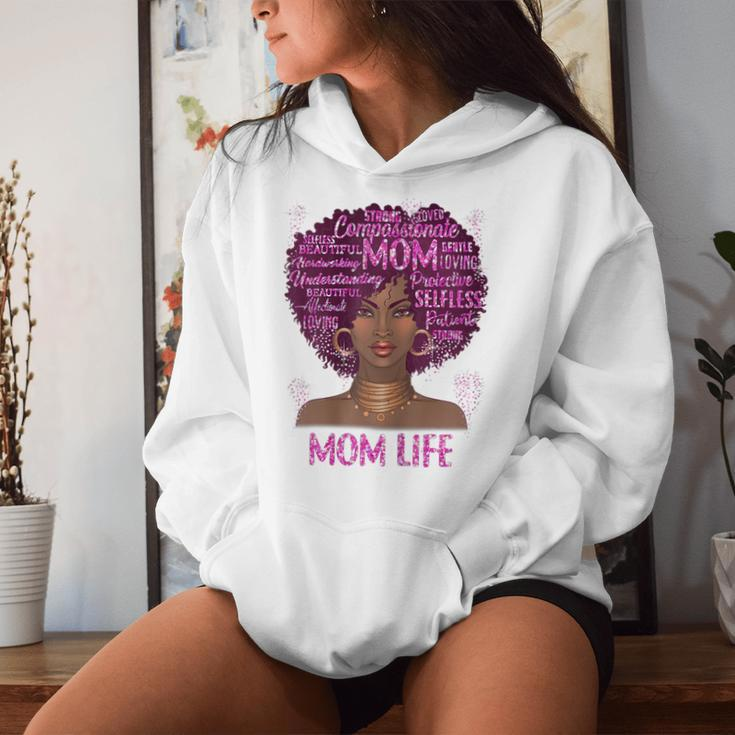 Black Woman Mom Life Mom African American Happy Women Hoodie Gifts for Her