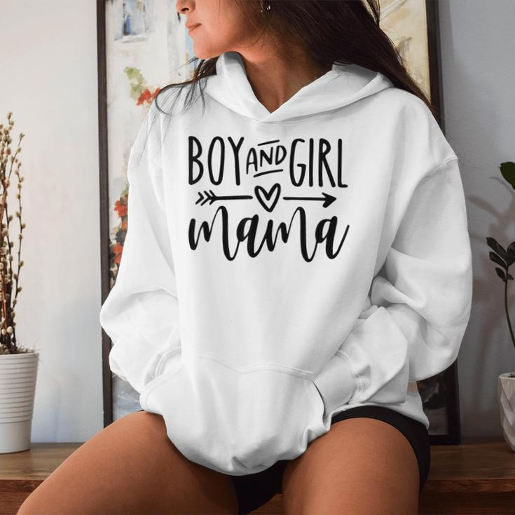Boy And Girl Mama Mom Of Two Mommy Mother's Day Women Women Hoodie Gifts for Her