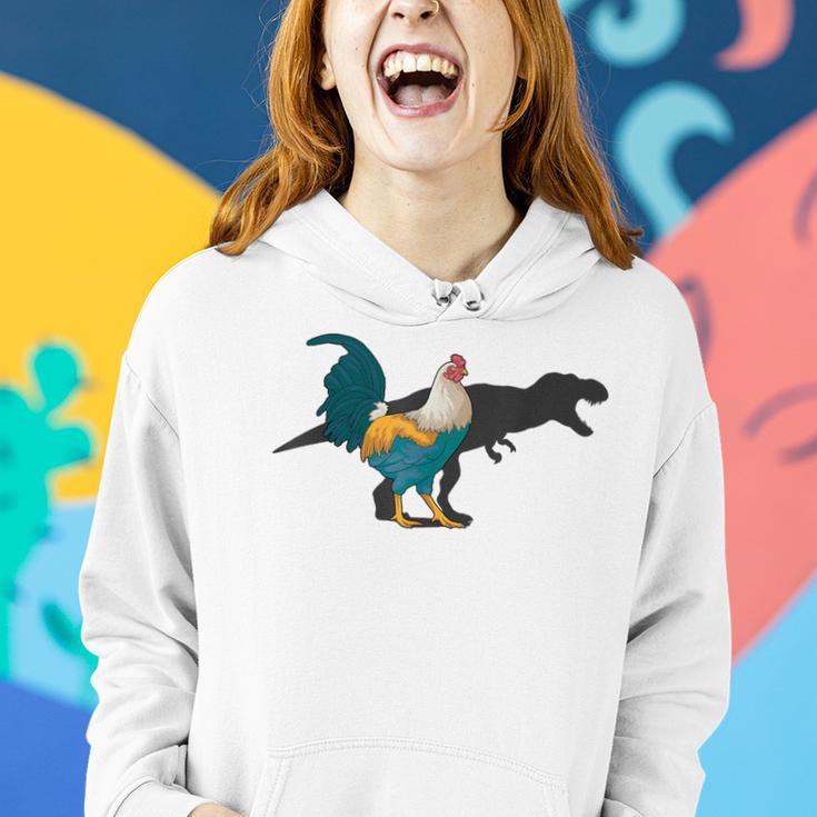 Chicken Dinosaur ShadowRex Hen Lover Cute Chicken Farmer Women Hoodie Gifts for Her