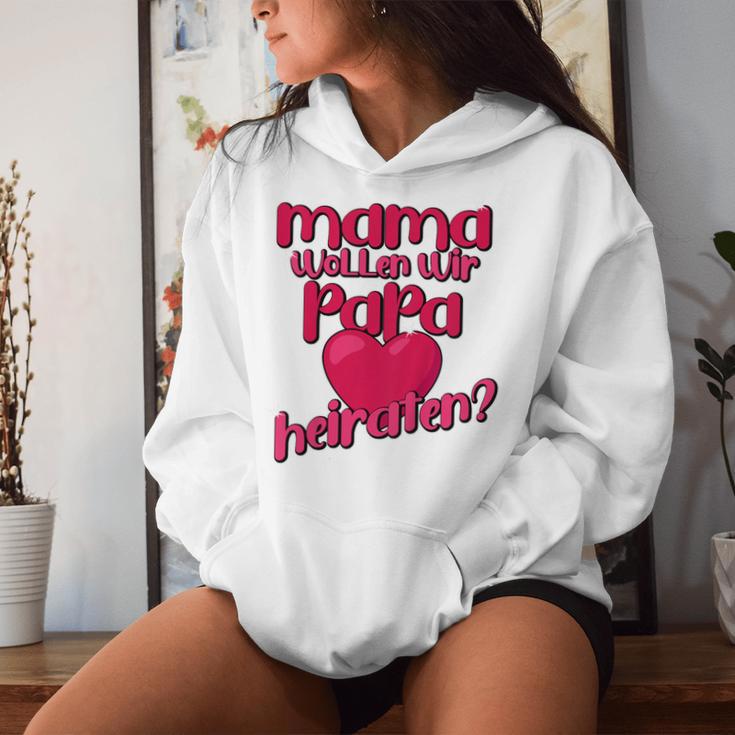 Children's Mama Wollt Wir Papa Marriage Kapuzenpullover für Damen Geschenke für Sie