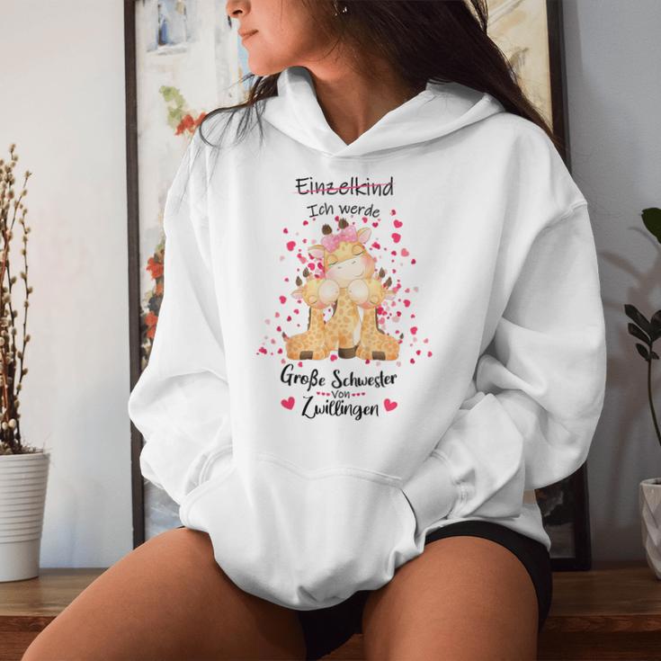 Children's Singlekind Ich Werde Große Schwesteron Zwillingen Kapuzenpullover für Damen Geschenke für Sie