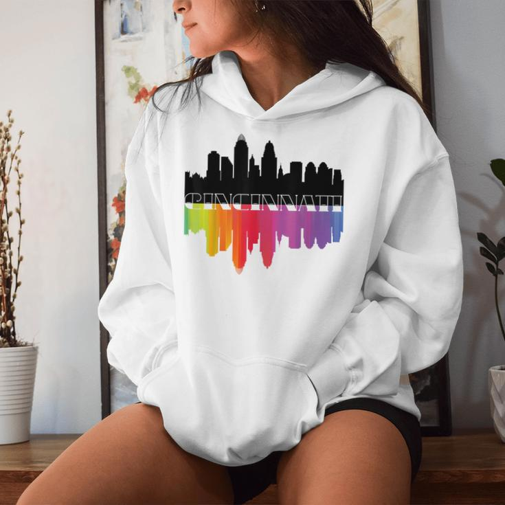 Cincinnati Ohio Lgbtq Gay Pride Rainbow For Women Women Hoodie Gifts for Her