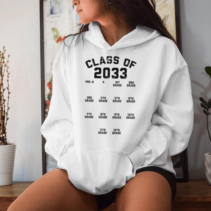 Class Of 2033 Grade Pre-K Grow With Me Handprint Women Hoodie Gifts for Her