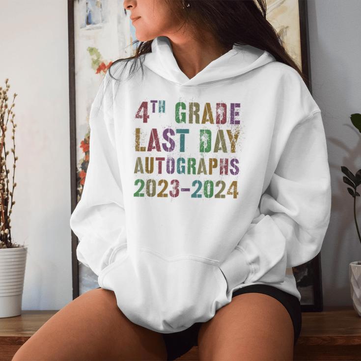 Cool Fourth Grade Autographs 2024 Last Day Signing Sign My Women Hoodie Gifts for Her