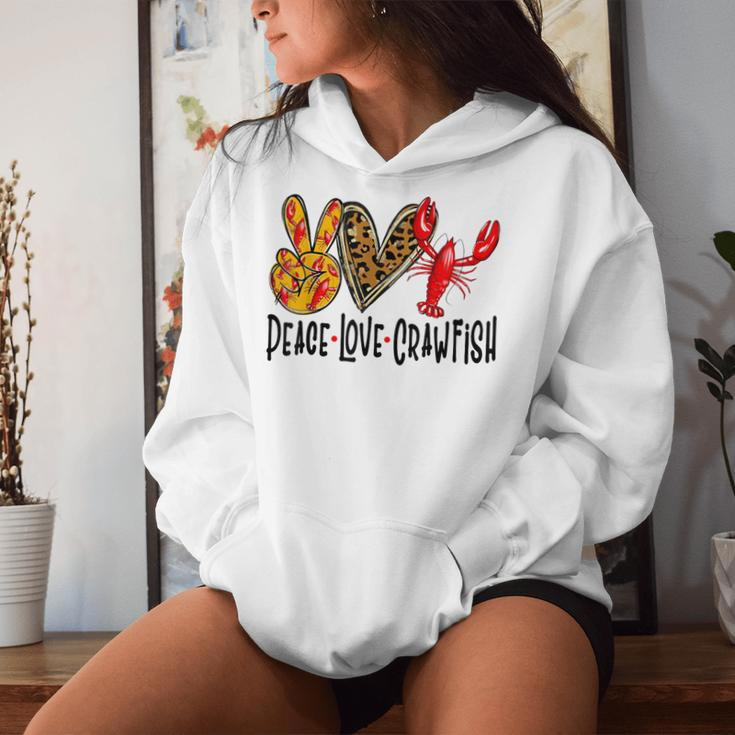 Crawfish Outfit Girl Craw Fish Season Leopard Love Women Hoodie Gifts for Her