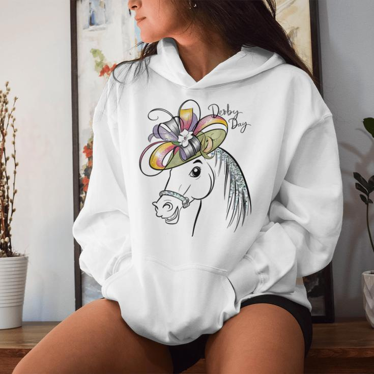 Cute Horse 150Th Derby Day 2024 Horse Racing Fascinator Hat Women Hoodie Gifts for Her